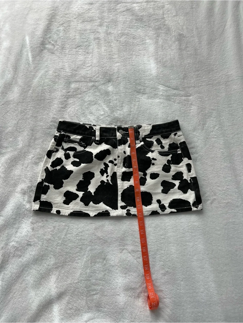 Forever 21 Black & White Cow Print Skirt